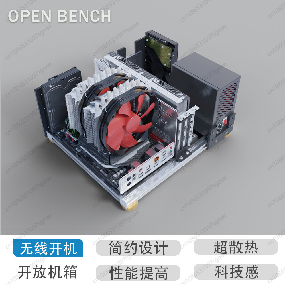 Casing PC Open Air Full Alumin - Aluminum Open Frame Test Bench Water Cooling ulasan dan harga