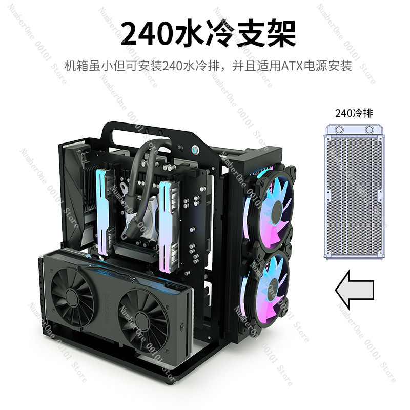 Rak Chassis Aluminium Alloy un - Aluminum Open Frame Test Bench Water Cooling ulasan dan harga